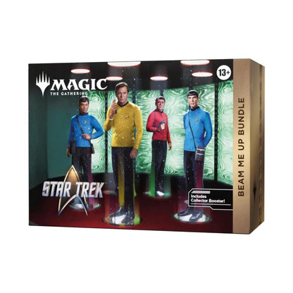Magic: The Gathering | Star Trek Beam Me Up Bundle | 8 Play Boosters, Collector Booster, Full-Art & Foil Lands, Spindown Life Counter & Card Box (PREORDER - Release Date November 13, 2026)