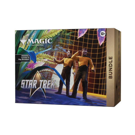 Magic: The Gathering | Star Trek Bundle | 9 Play Boosters, Foil & Full-Art Lands, Promo Card, Spindown Life Counter, Bundle Box & Reference Cards (PREORDER - Release Date November 13, 2026)