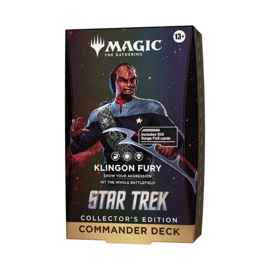 Magic: The Gathering | Star Trek Commander Deck – Klingon Fury Collector’s Edition | 100-Card Ready-to-Play Deck with Surge Foil Cards, Tokens, Deck Box & Strategy Insert (PREORDER - Release Date November 13, 2026)