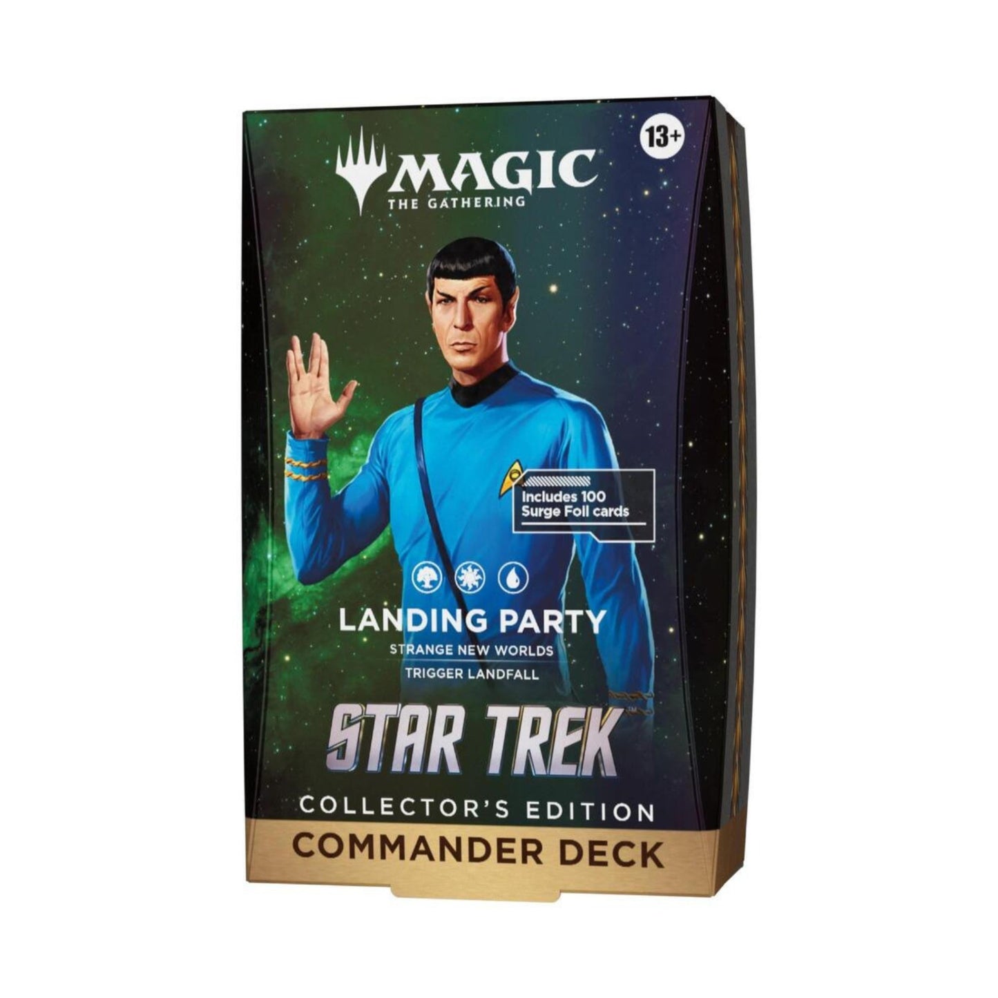 Magic: The Gathering | Star Trek Commander Deck – Landing Party Collector's Edition, 100-Card Ready-to-Play Surge Foil Deck with Commander Spock, Tokens, Deck Box & Strategy Insert (PREORDER - Release Date November 13, 2026)