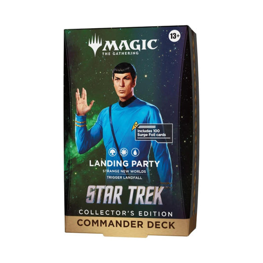 Magic: The Gathering | Star Trek Commander Deck – Landing Party Collector's Edition, 100-Card Ready-to-Play Surge Foil Deck with Commander Spock, Tokens, Deck Box & Strategy Insert (PREORDER - Release Date November 13, 2026)