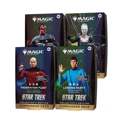 Magic: The Gathering | Star Trek Commander Decks Collector's Edition – 4-Deck Set with Federation Fleet, Landing Party, Klingon Fury & We Are the Borg (PREORDER - Release Date November 13, 2026)