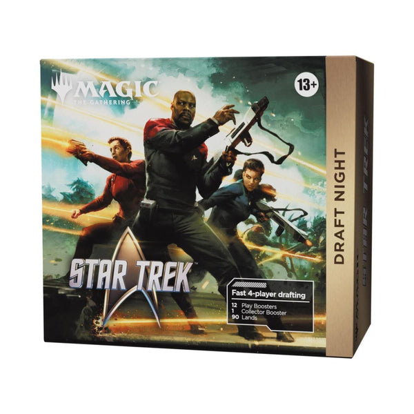 Magic: The Gathering | Star Trek Draft Night – 4-Player Pick-Two Draft Kit with 12 Play Boosters, 1 Collector Booster & 90 Lands – Star Trek Trading Card Game (PREORDER - Release Date November 13, 2026)