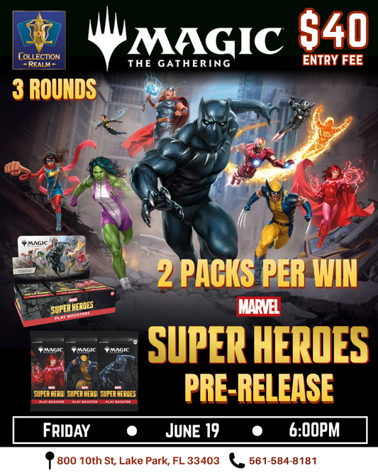 Magic: The Gathering Marvel Super Heroes Pre-Release Event – June 19, 2026 (Friday 6PM)