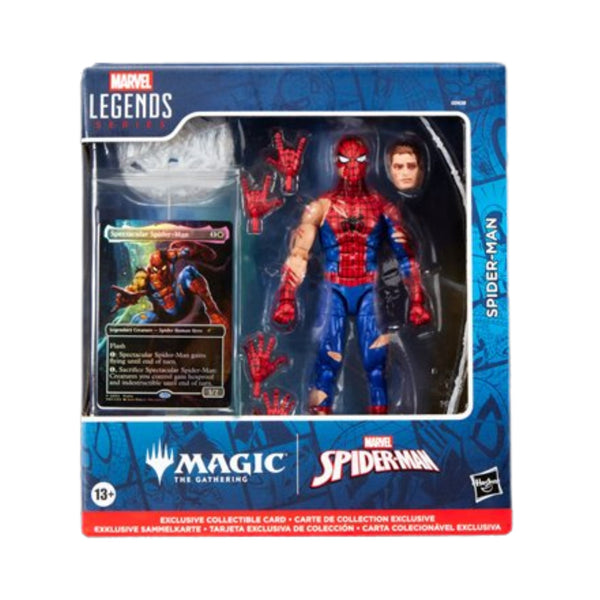 Marvel Legends Series Battle-Damaged Spider-Man 6-Inch Action Figure – Spider-Man Marvel Legends Magic: The Gathering Collectible