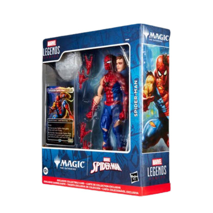 Marvel Legends Series Battle-Damaged Spider-Man 6-Inch Action Figure – Spider-Man Marvel Legends Magic: The Gathering Collectible