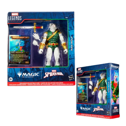 Spider-Man Marvel Legends Series Man-Wolf 6-Inch Action Figure with Playable Collectible MTG Card