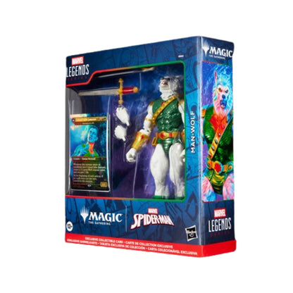 Spider-Man Marvel Legends Series Man-Wolf 6-Inch Action Figure with Playable Collectible MTG Card