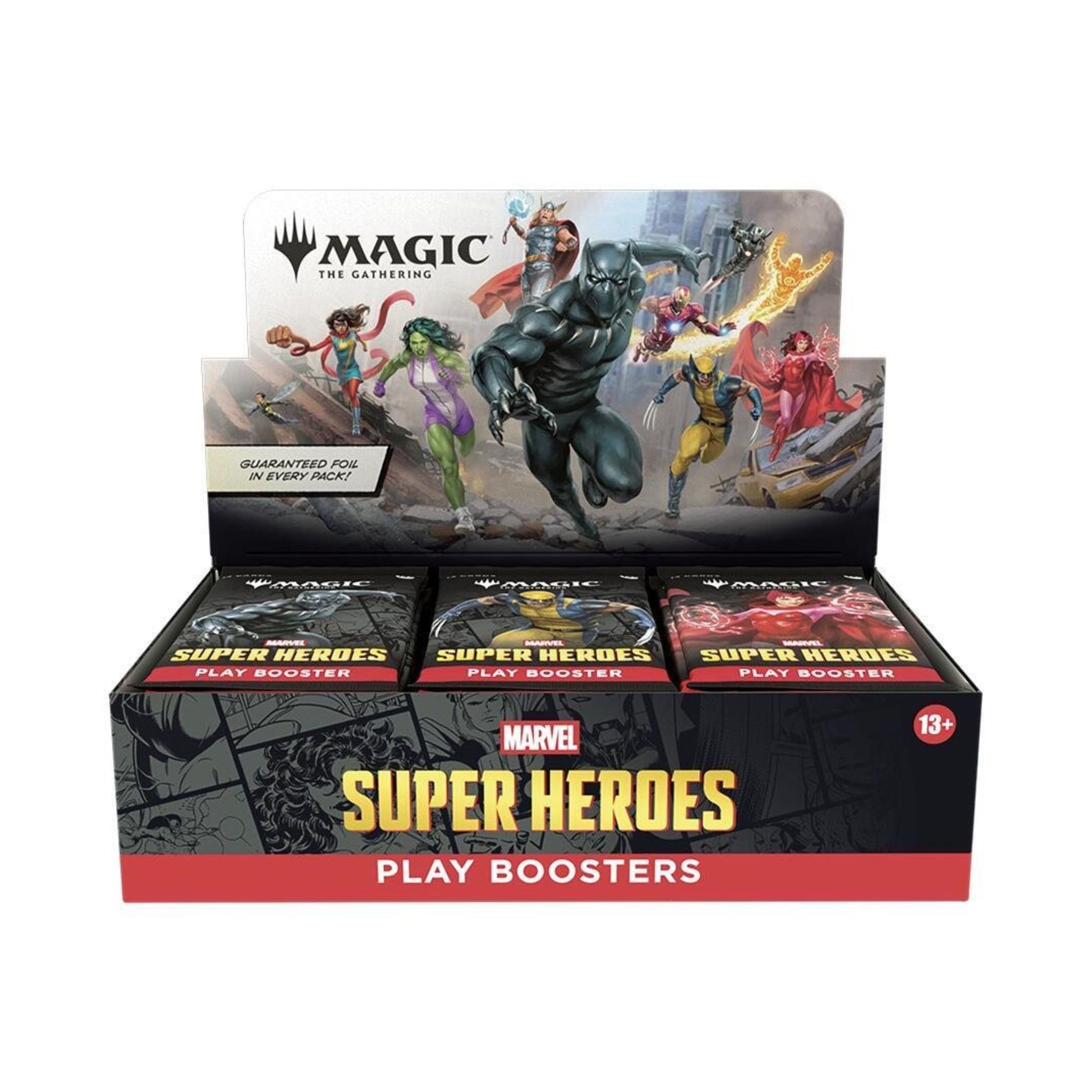 Magic: The Gathering | Marvel Super Heroes Play Booster Box (30 Packs) COLLECTION REALM Magic: The Gathering | Marvel Super Heroes Play Booster Box (30 Packs) COLLECTION REALM