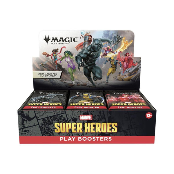 Magic: The Gathering | Marvel Super Heroes Play Booster Box (30 Packs) – Each Pack 14 Cards, MTG MSH Trading Card Game Booster Display, Foil & Rare Card Chance (PREORDER - Release Date June 26, 2026)