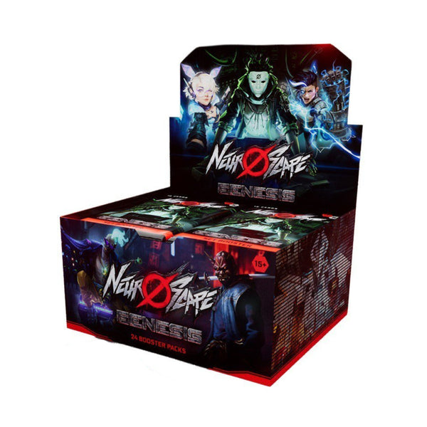 Neuroscape Genesis TCG Unlimited Booster Box with 24 booster packs official trading card game display