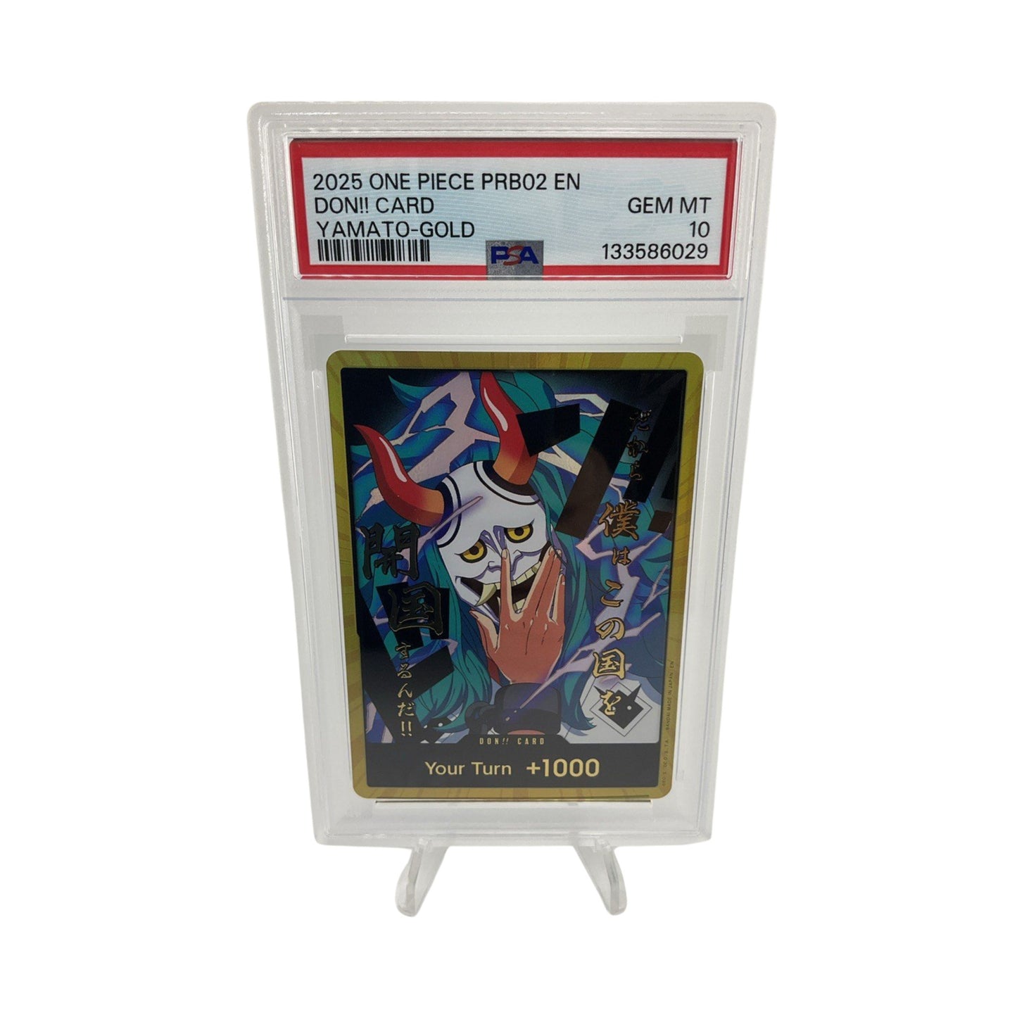 One Piece 2025 Don!! Card Yamato Gold PRB02 EN English PSA 10 Gem MT