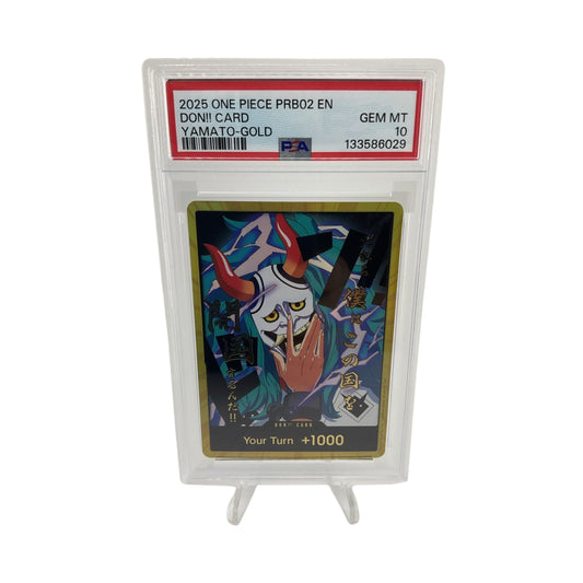 One Piece 2025 Don!! Card Yamato Gold PRB02 EN English PSA 10 Gem MT