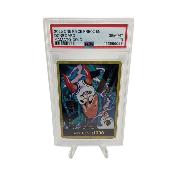 One Piece 2025 Don!! Card Yamato Gold PRB02 EN English PSA 10 Gem MT
