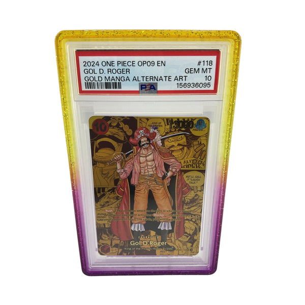 2024 One Piece EN OP09-Gold Manga Alt Art #118 Gol D. Roger PSA 10 GEM MINT