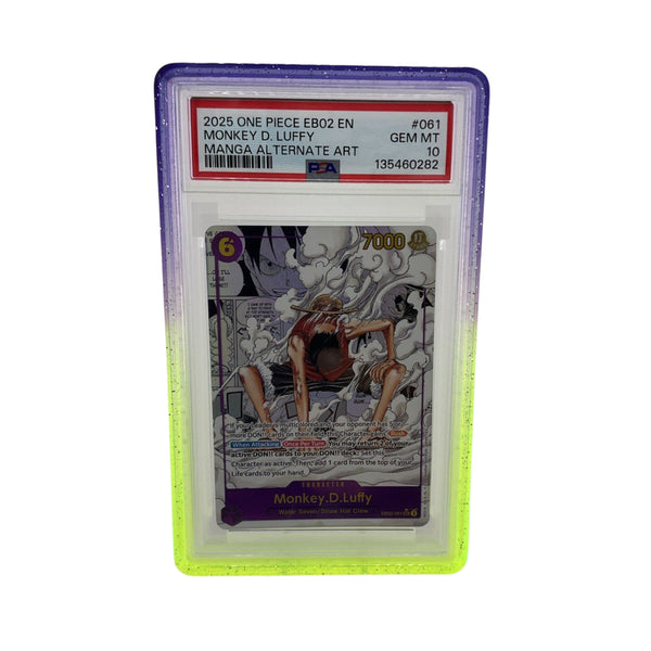 2025 ONE PIECE EB02-MANGA ALT ART -ANIME 25TH COLL- #061 MONKEY D. LUFFY PSA 10