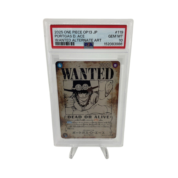 PSA 10 One Piece Portgas.D.Ace Wanted Poster SP OP13-119 SEC Japanese