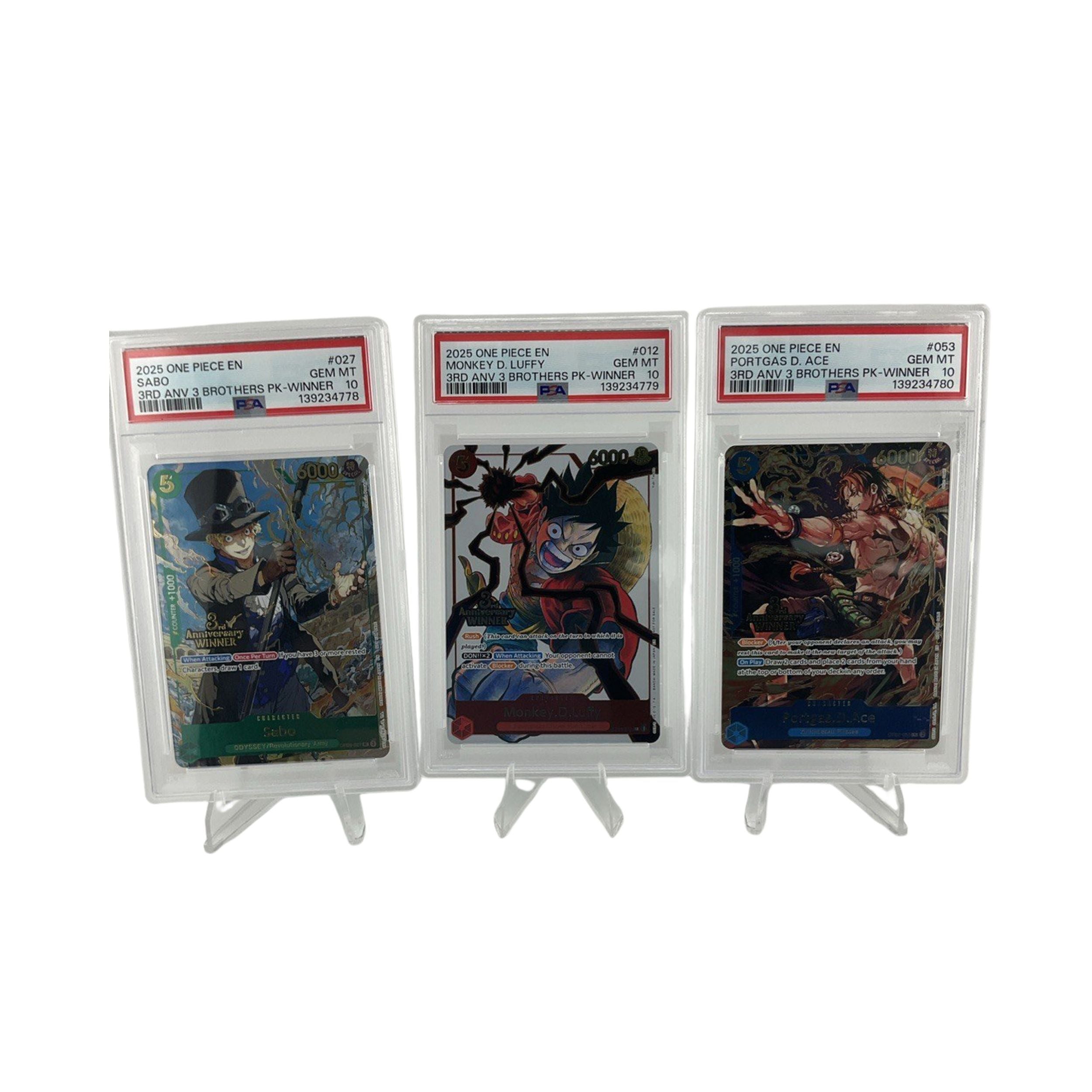 2025 One Piece 3rd Anniversary Winner Sabo Luffy Ace PSA 10