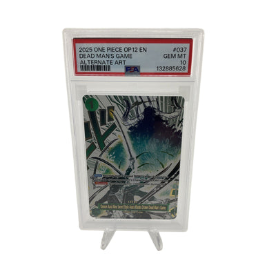 2025 DEAD MAN'S GAME ALTERNATE ART ONE PIECE OP12-037 PSA 10