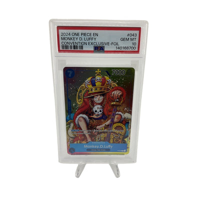 2024 ONE PIECE MONKEY D. LUFFY PSA 10  CONVENTION EXCLUSIVE-FOIL #043 PROMO