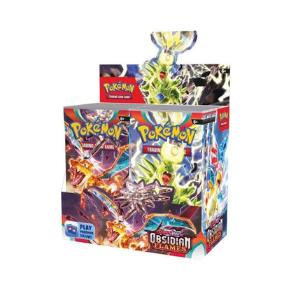 Pokemon TCG Scarlet and Violet Obsidian Flames Booster Box with 36 sealed booster packs
