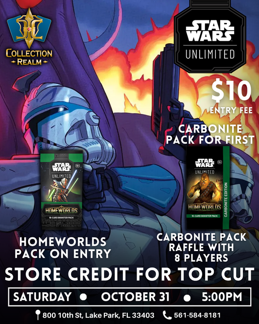 Star Wars: Unlimited – Homeworlds Tournament – October 31 2026 (Saturday) 5:00 PM