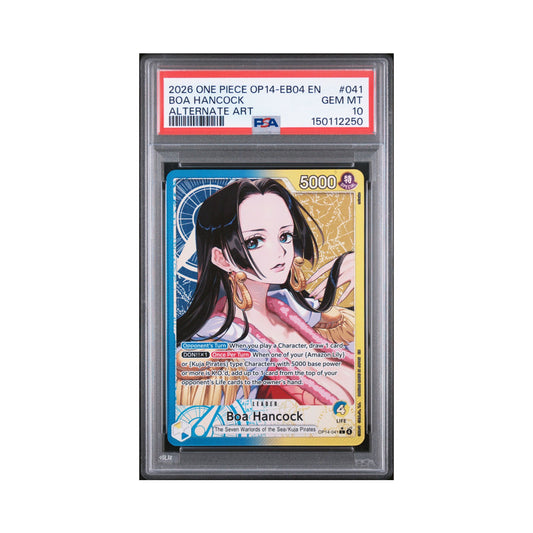 One Piece Card Game Boa Hancock OP14-041 alternate art PSA 10 graded card