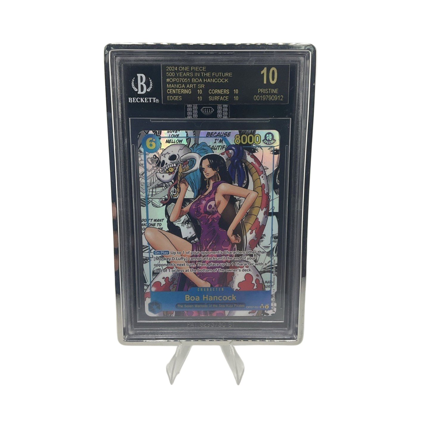 ONE PIECE - OP07-051 Boa Hancock MANGA ART-SR BGS 10 PRISTINE BLACK LABEL