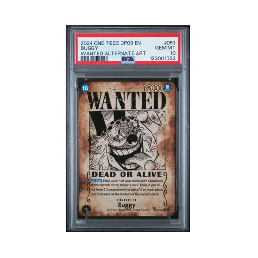 One Piece Buggy Wanted OP09 PSA 10 1062