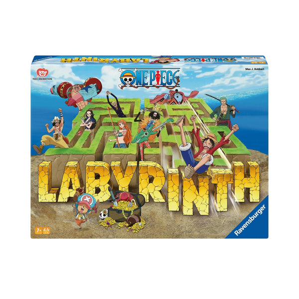 One Piece Labyrinth Board Game featuring Luffy, Zoro, Nami, and other Straw Hat Pirates in a fun maze adventure.