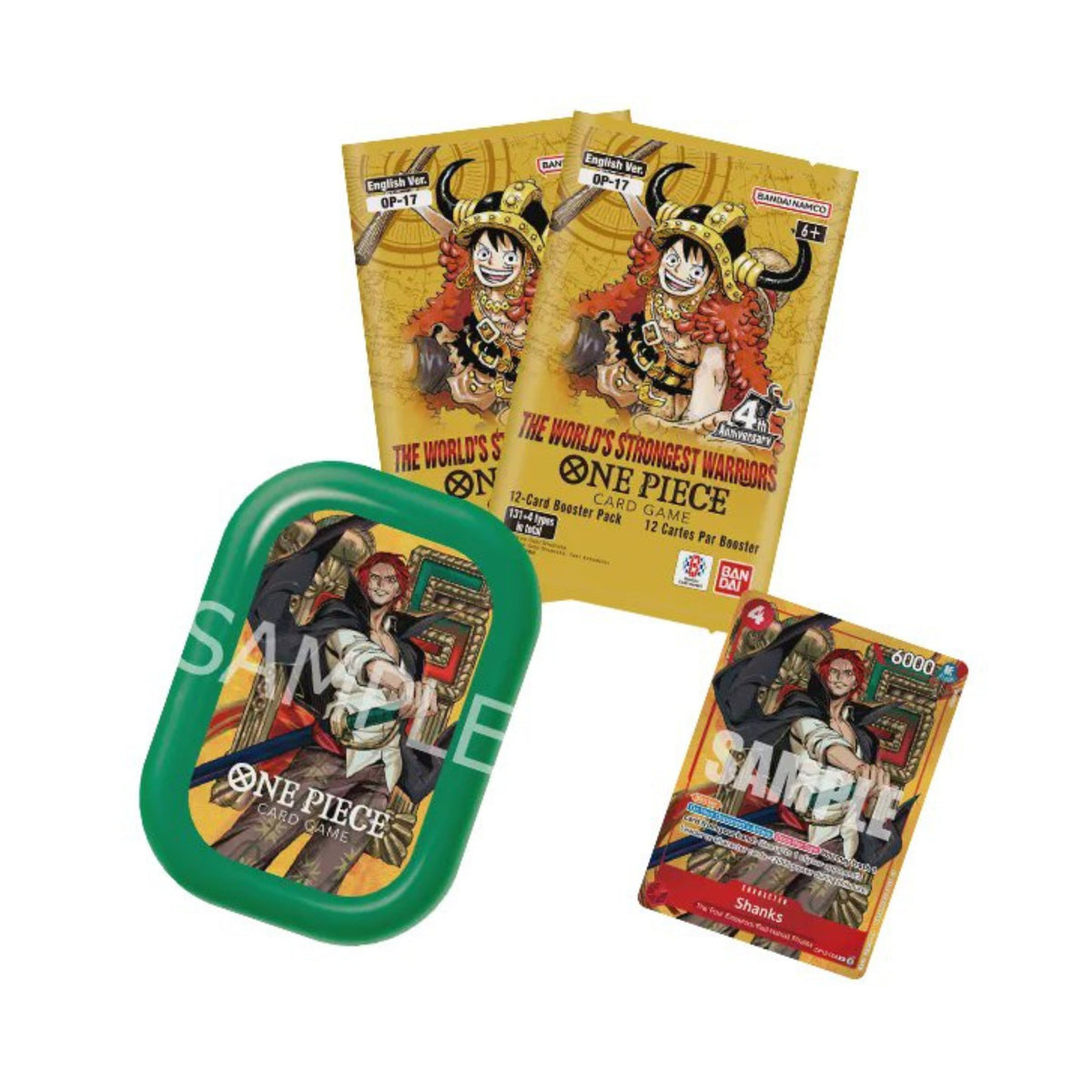 One Piece TCG OP-17 Mini Tin Vol. 3 Shanks green-themed collectible tin
