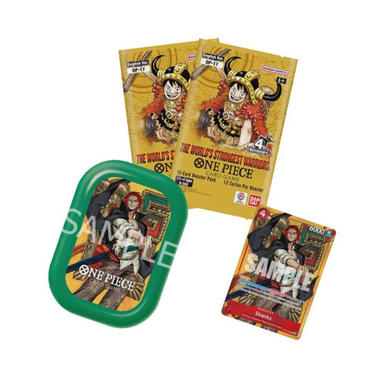 One Piece TCG OP-17 Mini Tin Vol. 3 Shanks green-themed collectible tin