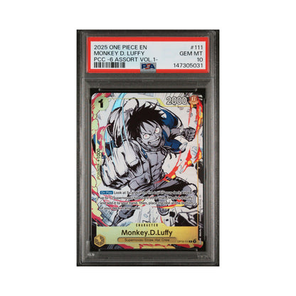 One Piece Card Game Monkey D. Luffy PCC-6 Assort Vol. 1 OP10 PSA 10 graded card