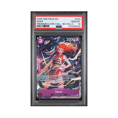 One Piece Card Game Nami OP09-070 English PSA 10 graded trading card