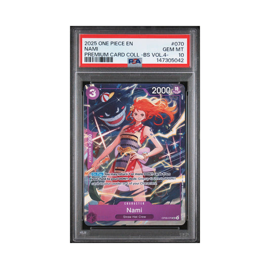 One Piece Card Game Nami OP09-070 English PSA 10 graded trading card