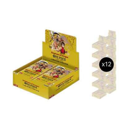 One Piece Card Game OP-04 Kingdoms of Intrigue Booster Box Case | 12 Booster Boxes | English | 24 Packs per Box | Alabasta & Dressrosa Arcs | Trading Card Game Sealed Case