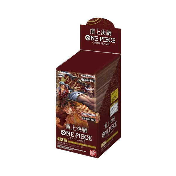 One Piece TCG OP-02 Japanese Booster Box with sealed booster packs.