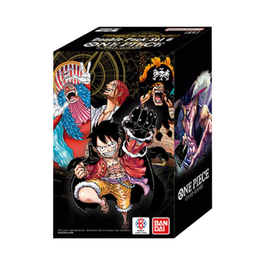One Piece TCG OP-09 Double Pack Set Vol.6 Emperors in the New World with 2 booster packs and a DON!! card for collectible card games and card deck building.