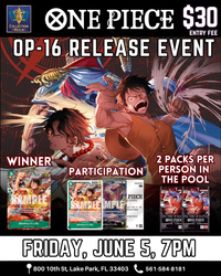 One Piece Card Game OP-16 Release Event – June 5, 2026 (Friday 7PM)