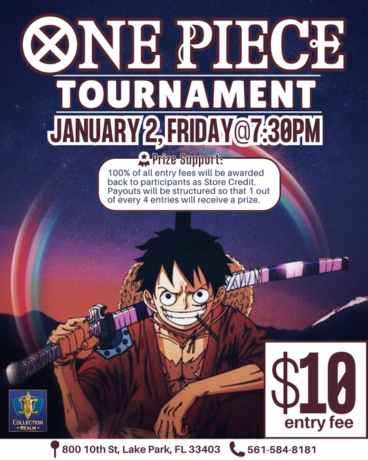 One Piece TCG Tournament – January 2 (Friday, 7:30 PM)