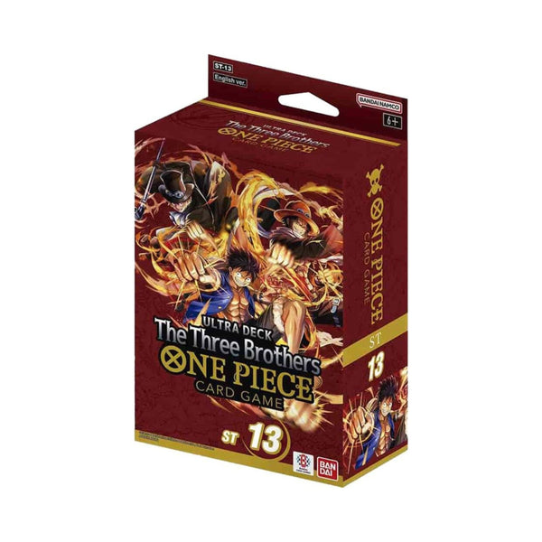 One Piece Card Game Ultra Deck ST-13 The Three Brothers English version sealed deck for collectible card games and One Piece card collections.