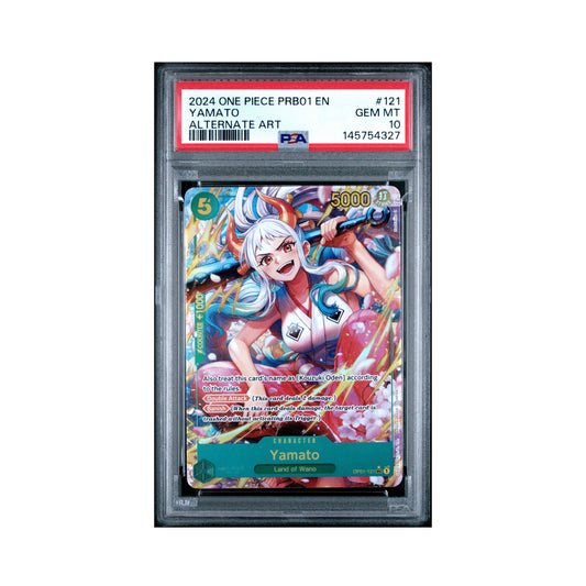 One Piece Card Game Yamato PRB01 English alternate art PSA 10 graded trading card