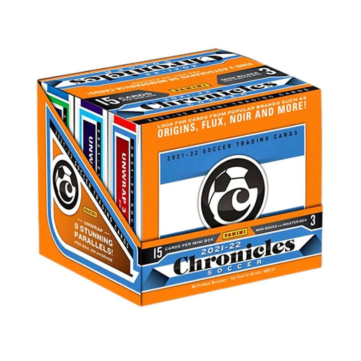 Panini Chronicles Soccer 2021-22 TMALL Box – 6 Parallels Per Box, 2 Asia Exclusive Red & Gold Laser Parallels, La Liga, Premier League & Serie A Soccer Cards