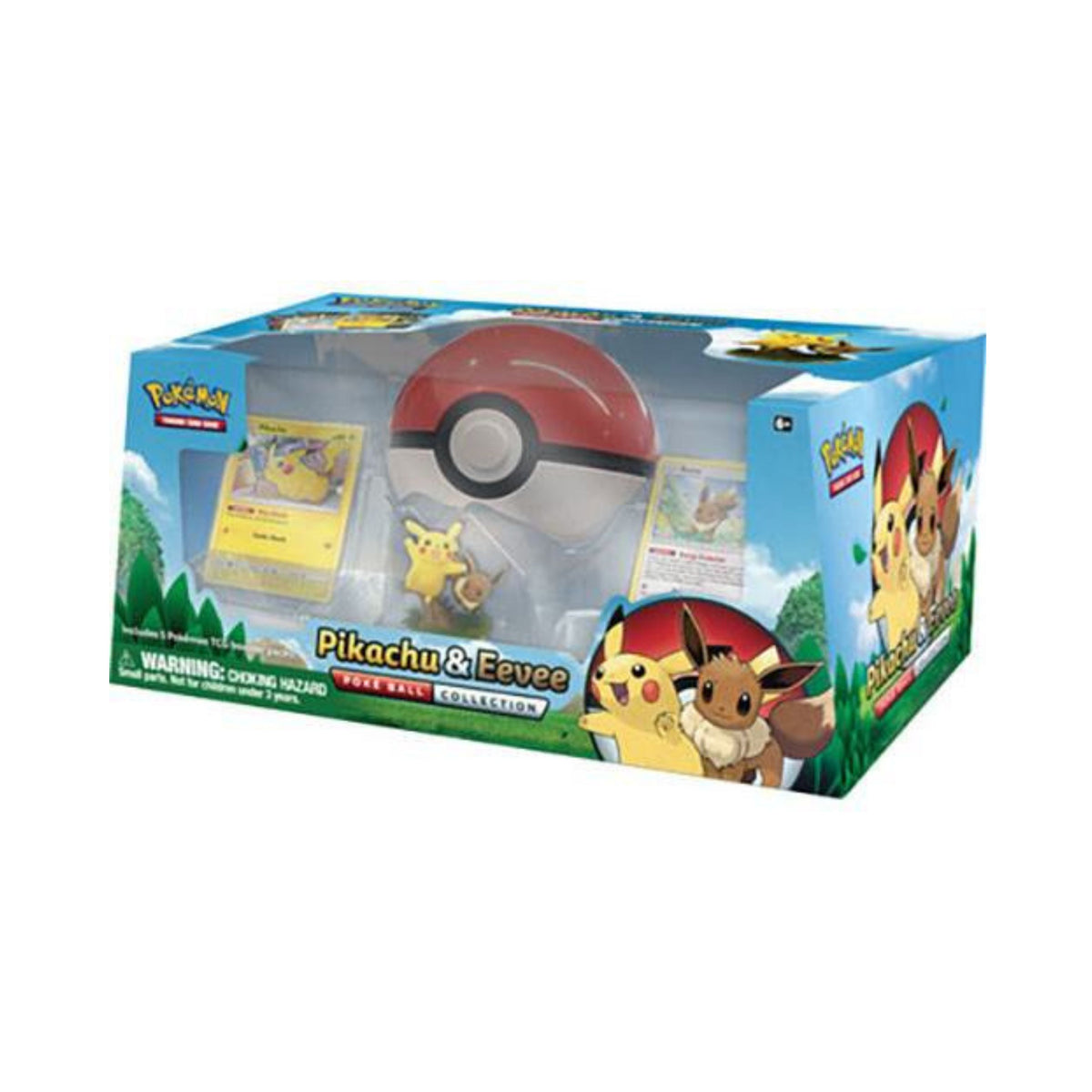 Pokémon TCG Pikachu and Eevee Poké Ball Collection with promo cards booster packs and Poké Ball storage case