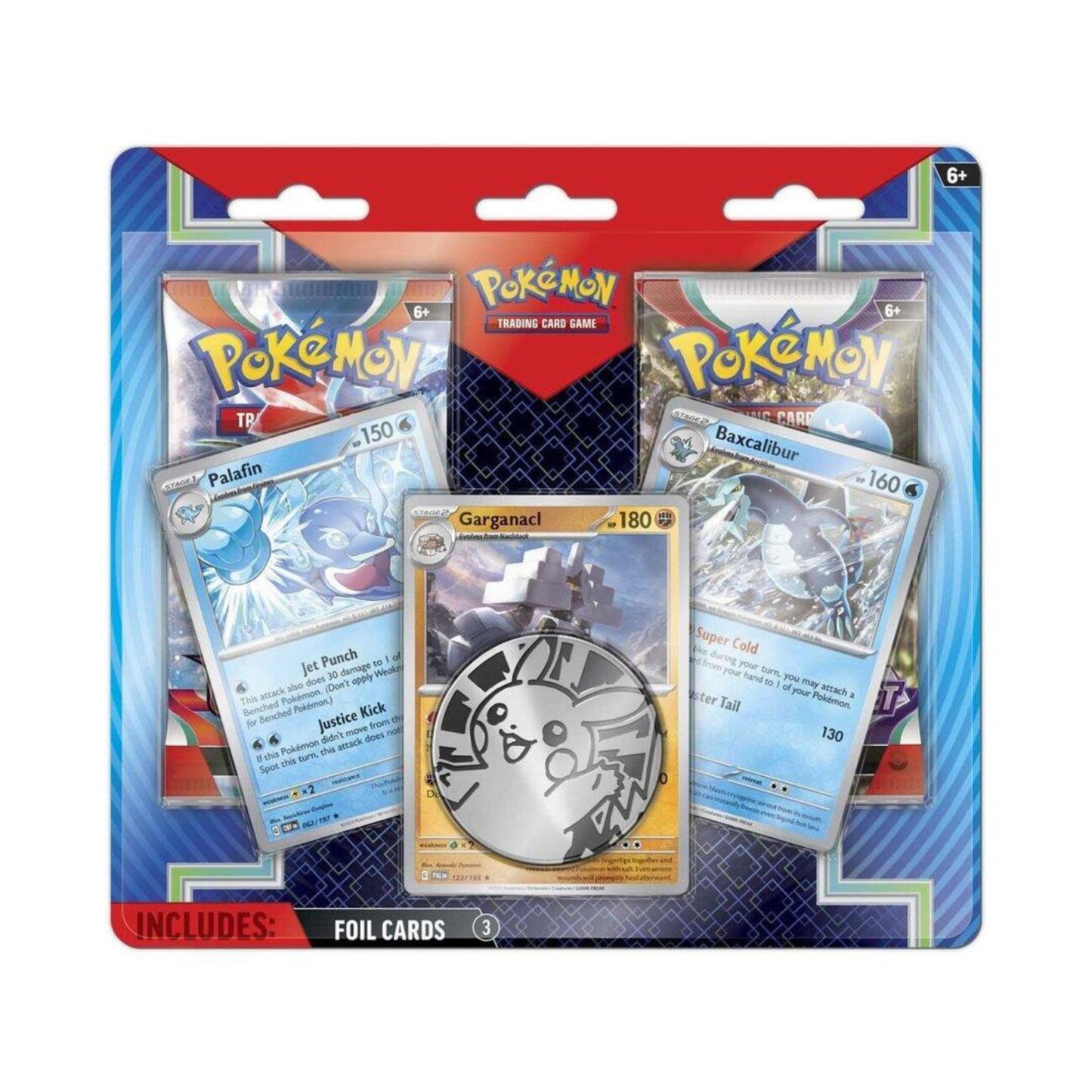 Pokemon TCG 2 pack blister Obsidian Flames Scarlet and Violet Palafin Garganacl Baxcalibur promo cards.