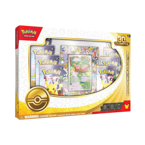 Pokemon TCG 30th Celebration Ditto Premium Collection – 1 Ditto Promo Card, Acrylic Card Display, 8 30th Celebration Booster Packs & Pokémon TCG Live Code Card (PREORDER - Release Date September 16, 2026)