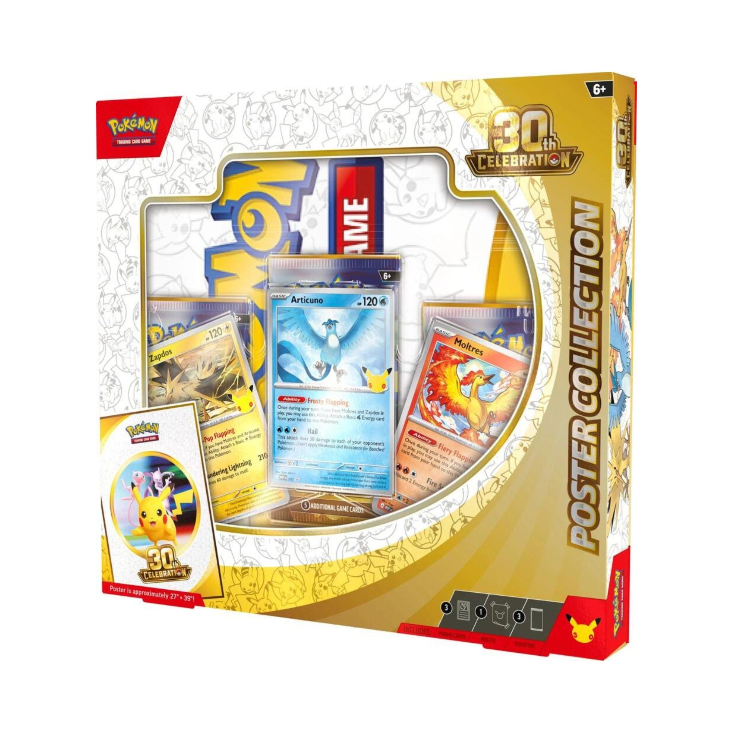 Pokemon TCG 30th Celebration Poster Collection – 3 Foil Promo