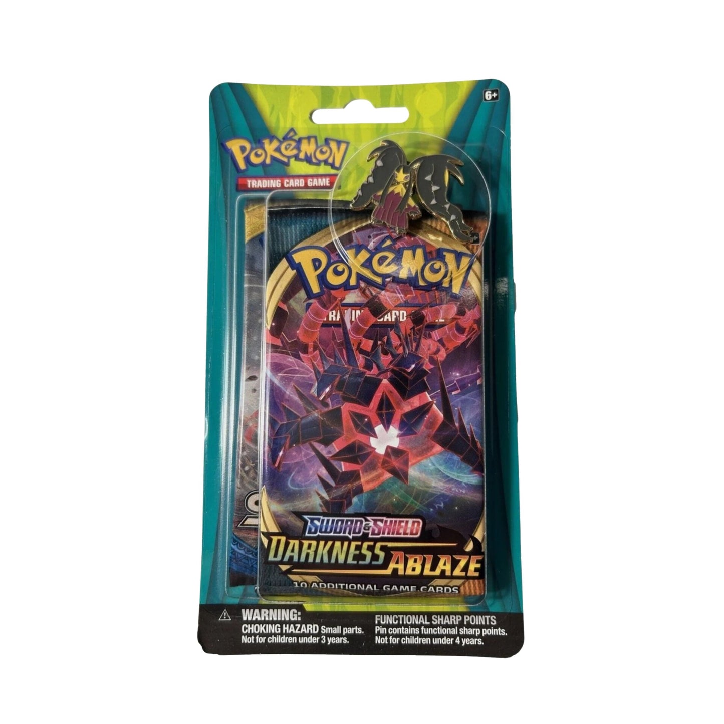Pokemon Darkness Ablaze Sword and Shield Base blister pack with booster pack and collectible pin sealed pokemon cards
