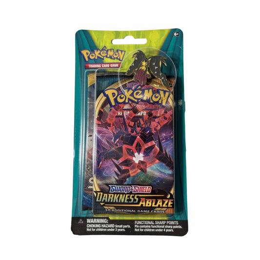Pokemon Darkness Ablaze Sword and Shield Base blister pack with booster pack and collectible pin sealed pokemon cards