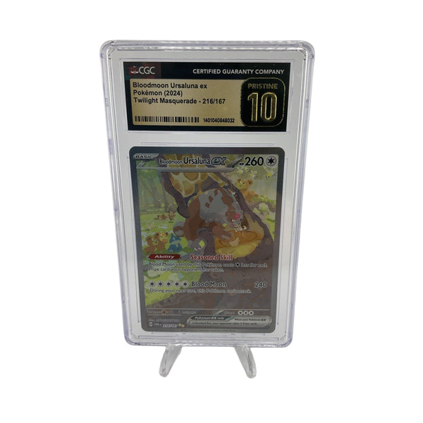 Pokémon TCG Bloodmoon Ursaluna EX 216/167 Twilight Masquerade CGC PRISTINE 10